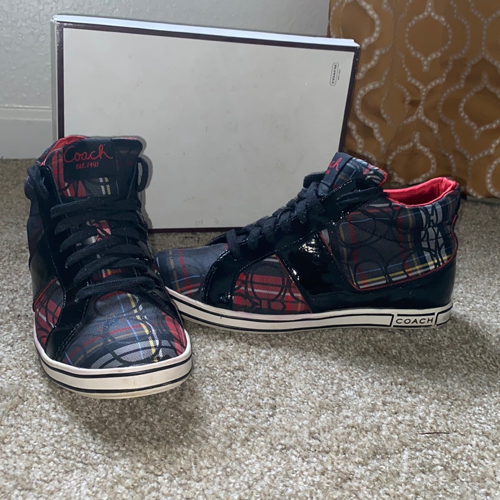 Dark  Plaid Coach sneakers